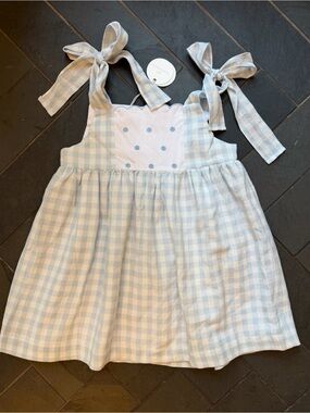 NWT Sal & Pimenta Blue Gingham Dress 5T